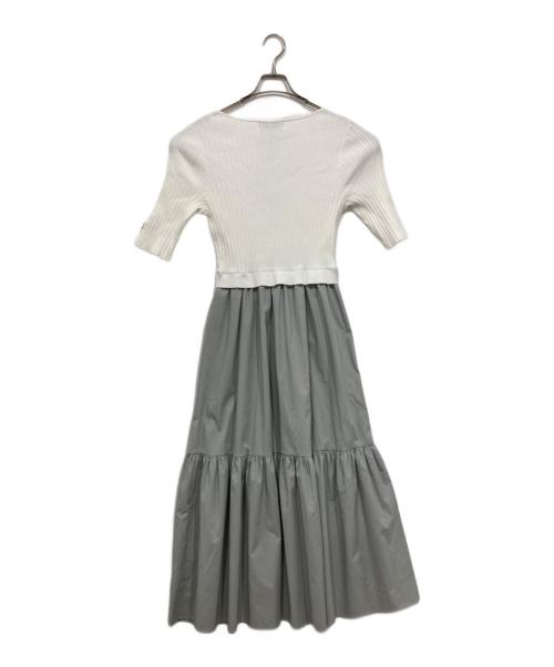 JUSGLITTY（ジャスグリッティー）JUSGLITTY (ジャスグリッティー) ドッキングワンピース ホワイト×ブルー サイズ:２の古着・服飾アイテム