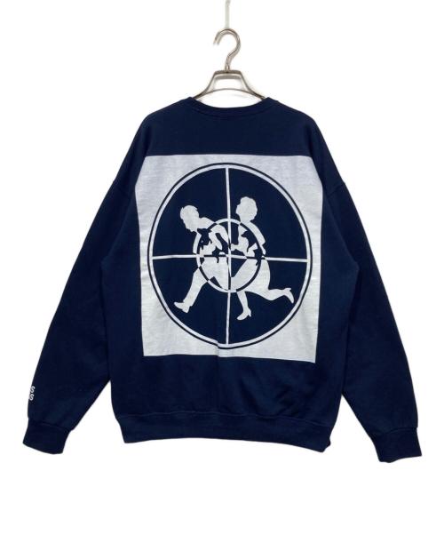 BIAS DOGS（バイアスドッグス）BIAS DOGS (バイアスドッグス) プリントスウェット ネイビー サイズ:XLARGEの古着・服飾アイテム