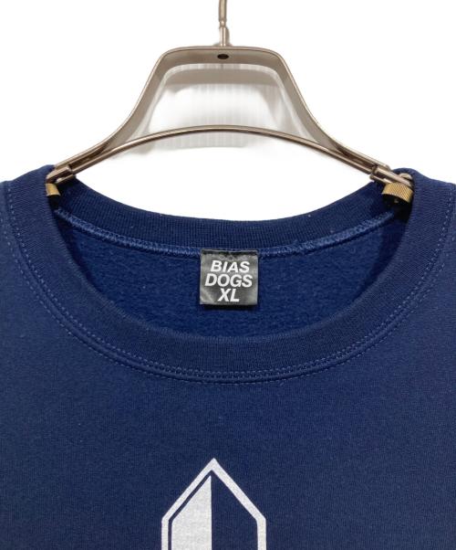 BIAS DOGS（バイアスドッグス）BIAS DOGS (バイアスドッグス) プリントスウェット ネイビー サイズ:XLARGEの古着・服飾アイテム