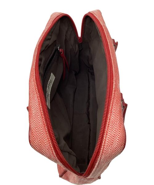 MIU MIU（ミュウミュウ）MIU MIU (ミュウミュウ) リボンハンドバッグ レッドの古着・服飾アイテム