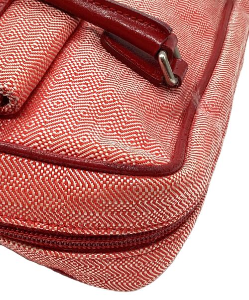 MIU MIU（ミュウミュウ）MIU MIU (ミュウミュウ) リボンハンドバッグ レッドの古着・服飾アイテム