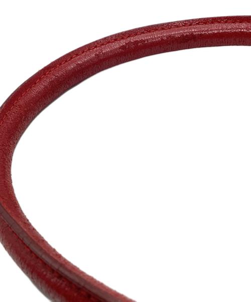 MIU MIU（ミュウミュウ）MIU MIU (ミュウミュウ) リボンハンドバッグ レッドの古着・服飾アイテム