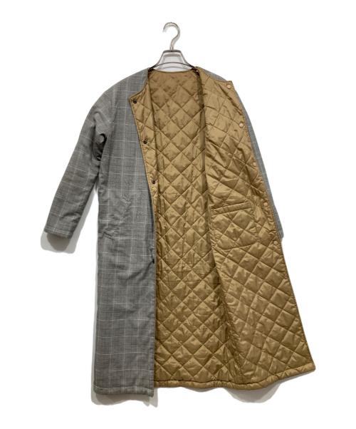LAVENHAM（ラベンハム）LAVENHAM (ラベンハム) リバーシブルキルティングコート グレー サイズ:36の古着・服飾アイテム