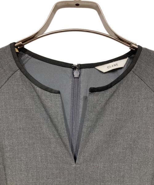CLANE（クラネ）CLANE (クラネ) ウエストフリル ワンピース / WAIST FRILL ONE PIECE グレー サイズ:1の古着・服飾アイテム