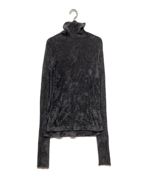 UN3D.（アンスリード）UN3D. (アンスリード) ベロアタートルネックニット グレー サイズ:38の古着・服飾アイテム