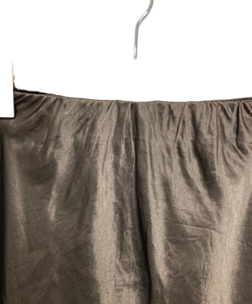 Noble（ノーブル）Noble (ノーブル) ナローAラインサテンスカート ブラウン サイズ:表記無しの古着・服飾アイテム