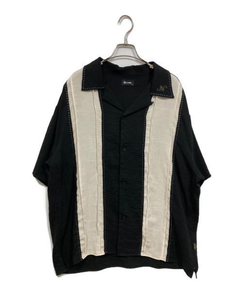 SUBCIETY（サブサエティ）SUBCIETY (サブサエティ) Hand stitch panel shirt ブラック サイズ:Lの古着・服飾アイテム