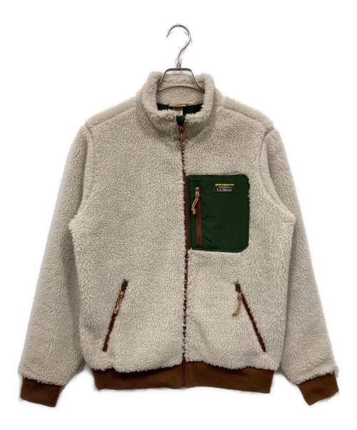 L.L.Bean（エルエルビーン）L.L.Bean (エルエルビーン) シェルパフリースジャケット アイボリー サイズ:SM-REGの古着・服飾アイテム