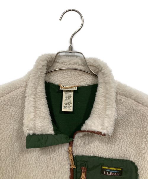 L.L.Bean（エルエルビーン）L.L.Bean (エルエルビーン) シェルパフリースジャケット アイボリー サイズ:SM-REGの古着・服飾アイテム