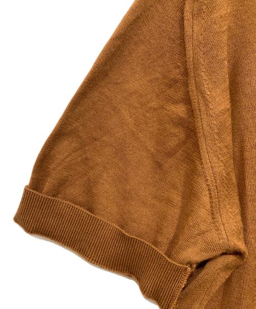 JOHN SMEDLEY（ジョンスメドレー）JOHN SMEDLEY (ジョンスメドレー) 半袖カットソー/ニット ブラウン サイズ:Mの古着・服飾アイテム