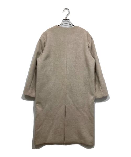 JOURNAL STANDARD relume（ジャーナルスタンダード レリューム）JOURNAL STANDARD relume (ジャーナルスタンダード レリューム) 別注 LANA WOOL 140クルーネックコート ベージュ サイズ:38の古着・服飾アイテム