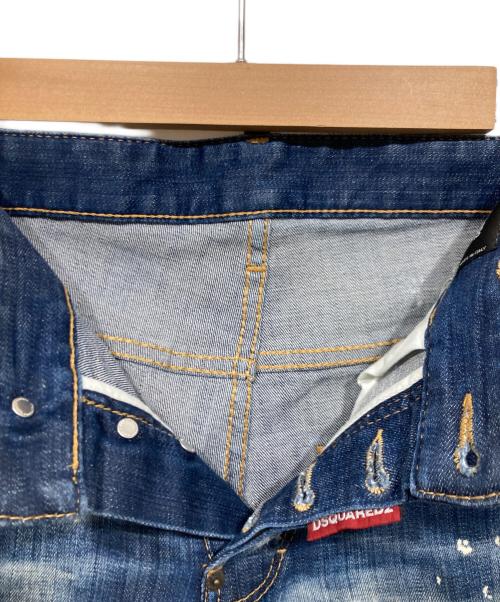 DSQUARED2（ディースクエアード）DSQUARED2 (ディースクエアード) リペアデニムパンツ インディゴ サイズ:42の古着・服飾アイテム