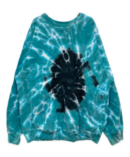 H BEAUTY&YOUTH（エイチ ビューティー&ユース）H BEAUTY&YOUTH (エイチ ビューティー&ユース) ヘビーウェイトスウェット / HEAVY SWEAT CREW NECK グリーン×ホワイト サイズ:LARGEの古着・服飾アイテム