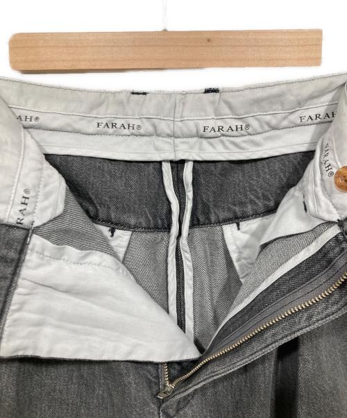 FARAH（ファーラー）FARAH (ファーラー) Two Tuck Wide Tapered Pants ブラック サイズ:34×30の古着・服飾アイテム