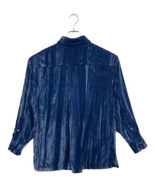 KENZO（ケンゾー）KENZO (ケンゾー) ベルベットシャツ ネイビー サイズ:36の古着・服飾アイテム