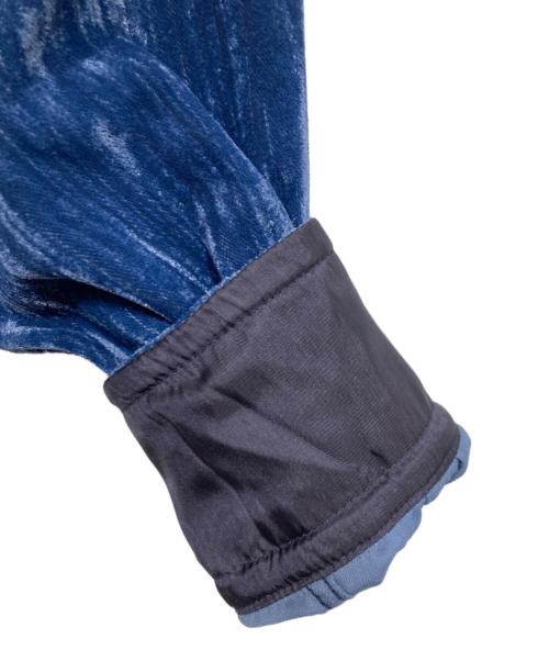 KENZO（ケンゾー）KENZO (ケンゾー) ベルベットシャツ ネイビー サイズ:36の古着・服飾アイテム