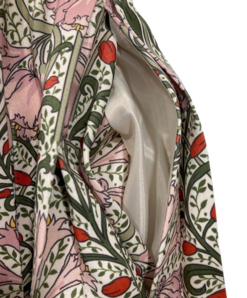 TSURU by MARIKO OIKAWA（ツルバイマリコオイカワ）TSURU by MARIKO OIKAWA (ツルバイマリコオイカワ) 総柄プリーツスカート ピンク×グリーン サイズ:Sの古着・服飾アイテム