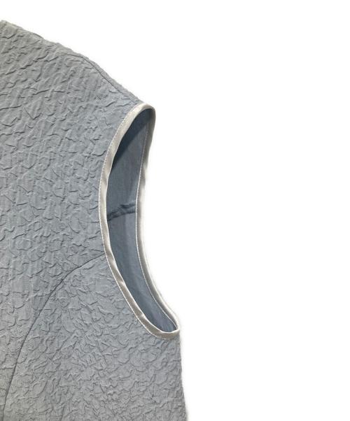 YORI（ヨリ）YORI (ヨリ) フクレサイドギャザーワンピース ブルー サイズ:Mの古着・服飾アイテム