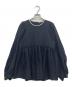 YORI（ヨリ）の古着「ドライツイードパフブラウス」｜ネイビー