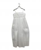 UNITED ARROWSユナイテッドアローズ）の古着「エアリージャカード コクーンワンピース」｜ホワイト