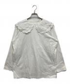 YORIヨリ）の古着「スカラップカラーロンTEE」｜ホワイト