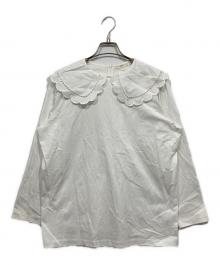 YORI（ヨリ）の古着「スカラップカラーロンTEE」｜ホワイト