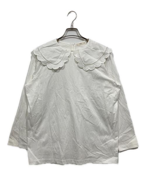 YORI（ヨリ）YORI (ヨリ) スカラップカラーロンTEE ホワイト サイズ:Freeの古着・服飾アイテム