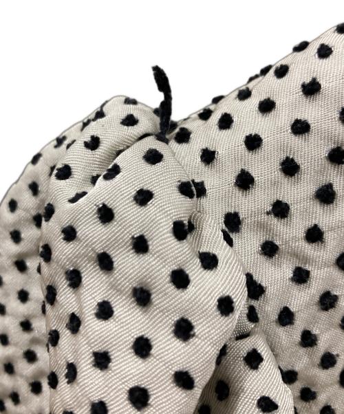 OHGA（オオガ）OHGA (オオガ) バルーン半袖ブラウス ホワイト×ブラック サイズ:Fの古着・服飾アイテム