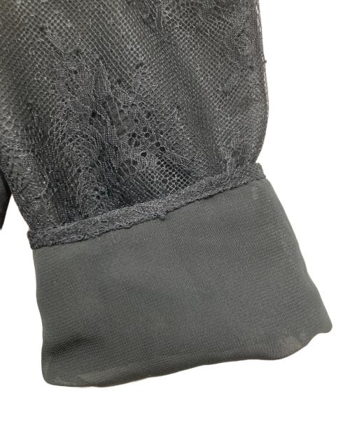 Apuweiser-riche（アプワイザーリッシェ）Apuweiser-riche (アプワイザーリッシェ) レース切替フロントリボンワンピース ブラック サイズ:1の古着・服飾アイテム