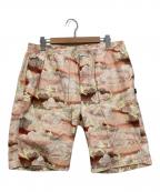 stussyステューシー）の古着「ハーフパンツ」｜オレンジ