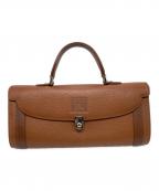 Burberry'sバーバリー）の古着「レザーハンドバッグ」｜ブラウン