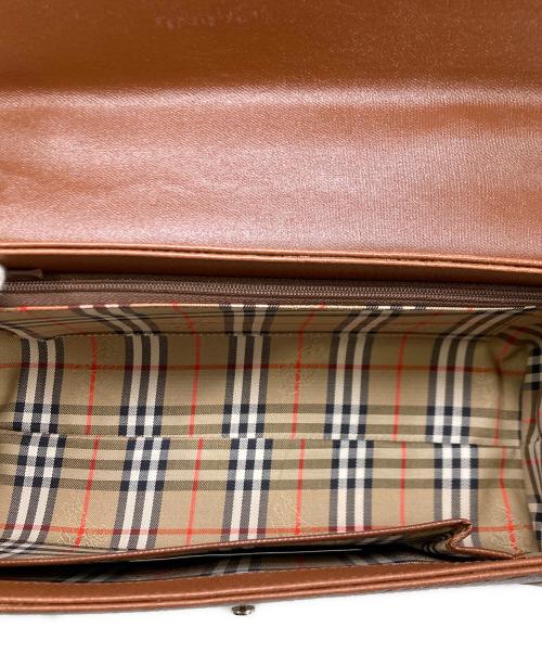 Burberry's（バーバリー）Burberry's (バーバリーズ) レザーハンドバッグ ブラウンの古着・服飾アイテム