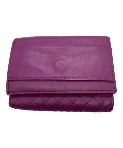 BOTTEGA VENETA（ボッテガベネタ）BOTTEGA VENETA (ボッテガベネタ) 3つ折り財布 パープルの古着・服飾アイテム