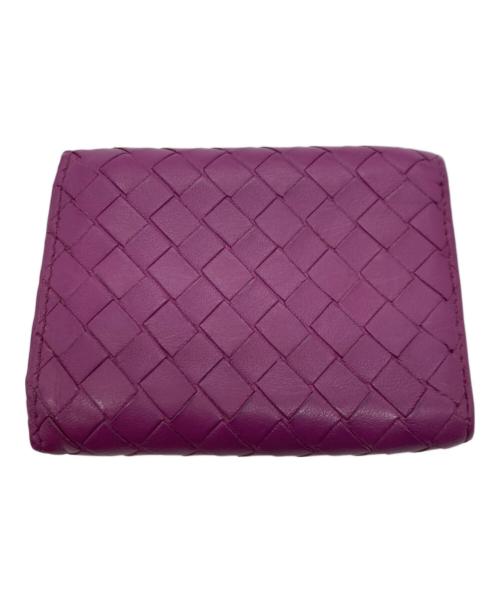 BOTTEGA VENETA（ボッテガベネタ）BOTTEGA VENETA (ボッテガベネタ) 3つ折り財布 パープルの古着・服飾アイテム