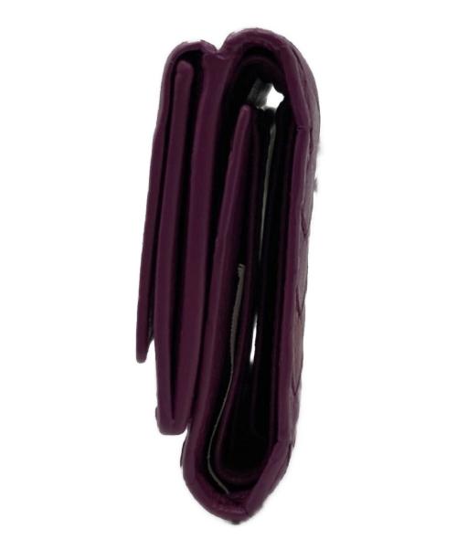 BOTTEGA VENETA（ボッテガベネタ）BOTTEGA VENETA (ボッテガベネタ) 3つ折り財布 パープルの古着・服飾アイテム