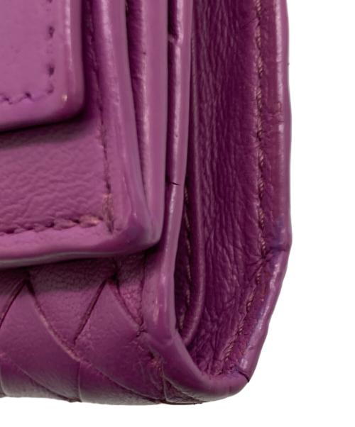 BOTTEGA VENETA（ボッテガベネタ）BOTTEGA VENETA (ボッテガベネタ) 3つ折り財布 パープルの古着・服飾アイテム