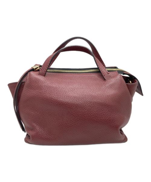 GIANNI CHIARINI（ジャンニ キアリーニ）GIANNI CHIARINI (ジャンニ キアリーニ) オリガミS / 2WAYハンドバッグ ボルドーの古着・服飾アイテム