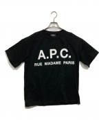 A.P.C.アーペーセー）の古着「ロゴプリントTシャツ」｜ブラック