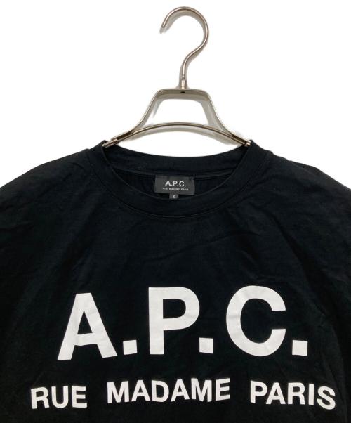 A.P.C.（アーペーセー）A.P.C. (アーペーセー) ロゴプリントTシャツ ブラック サイズ:sの古着・服飾アイテム