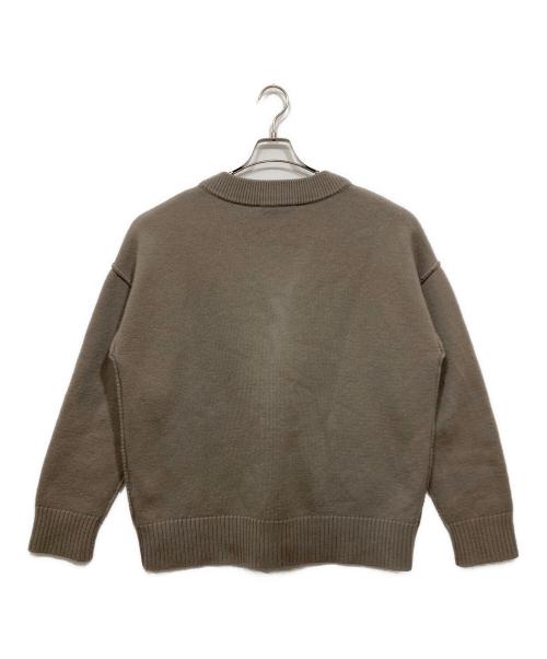 AMI Alexandre Mattiussi（アミアレクサンドルマテュッシ）AMI Alexandre Mattiussi (アミアレクサンドルマテュッシ) メリノウールフェルトニットカーディガン ブラウン サイズ:Mの古着・服飾アイテム