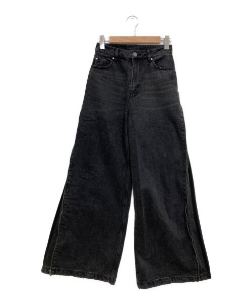 adidas（アディダス）adidas (アディダス) ウォッシュドデニムパンツ グレー サイズ:W26の古着・服飾アイテム