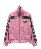 adidasアディダス）の古着「ベロアトラックジャケット」｜ピンク