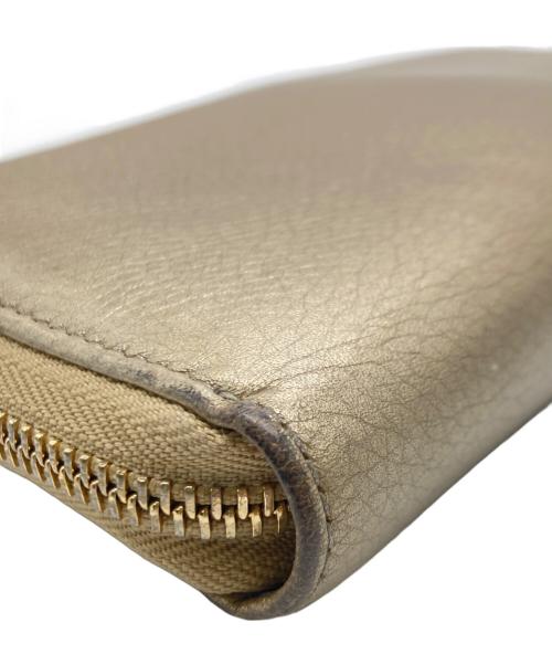 GUCCI（グッチ）GUCCI (グッチ) インターロッキングG長財布 ゴールドの古着・服飾アイテム