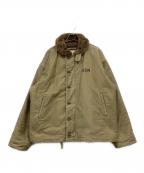 HOUSTONヒューストン）の古着「N-1デッキジャケット」｜ベージュ