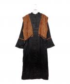 PUBLIC TOKYOパブリックトウキョウ）の古着「ブラウスコンビワンピース」｜ブラウン