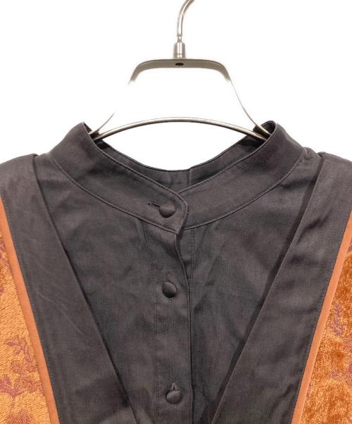 PUBLIC TOKYO（パブリックトウキョウ）PUBLIC TOKYO (パブリックトウキョウ) ブラウスコンビワンピース ブラウン サイズ:Freeの古着・服飾アイテム