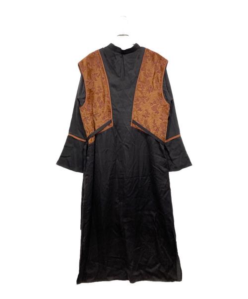 PUBLIC TOKYO（パブリックトウキョウ）PUBLIC TOKYO (パブリックトウキョウ) ブラウスコンビワンピース ブラウン サイズ:Freeの古着・服飾アイテム