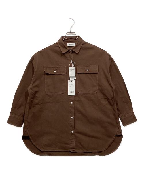 Healthy DENIM（ヘルシーデニム）Healthy denim (ヘルシーデニム) SLOBE IENA (スローブ イエナ) SLOB別注 ビッグシャツ ブラウン サイズ:1の古着・服飾アイテム