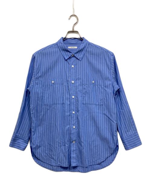 JOURNAL STANDARD（ジャーナルスタンダード）JOURNAL STANDARD (ジャーナルスタンダード) C/Lyストライプシャツ ブルー サイズ:Fの古着・服飾アイテム