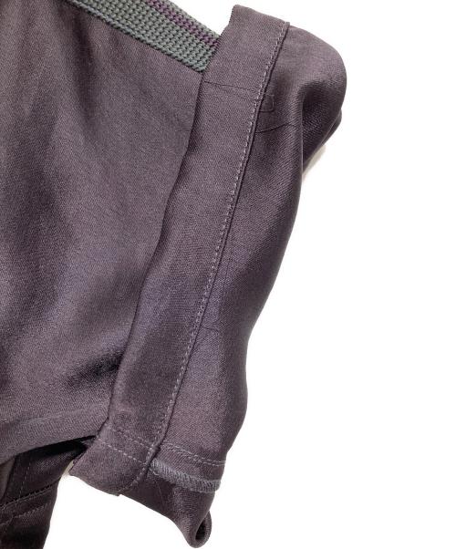 Needles（ニードルズ）Needles (ニードルズ) Work Shirt Poly Sateen ブラック×パープル サイズ:Mの古着・服飾アイテム